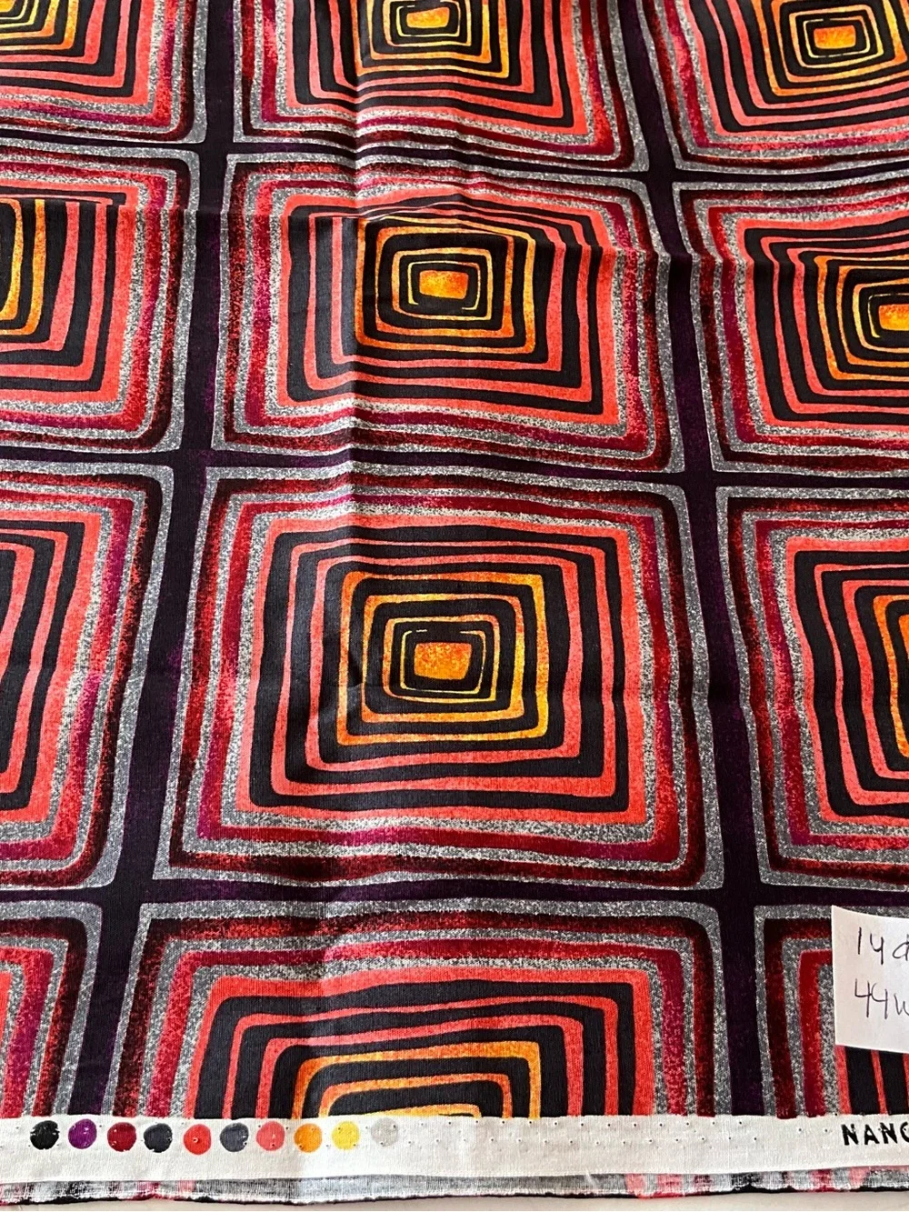 Quilting Sewing Crafts Fabric Lot RJR Fashion Cotton Geometric Red Black Pink